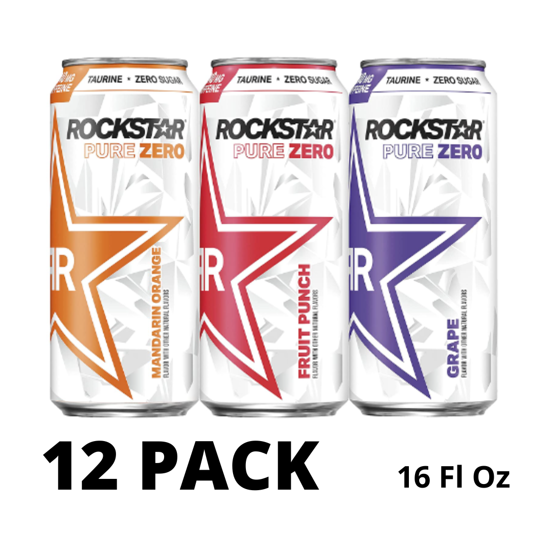  New Rockstar Energy Drink Variety Pack - 16fl.oz. (Pack of 16)  : Grocery & Gourmet Food