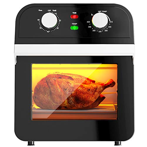 Costway 12.7QT Air Fryer Oven 1600W Rotisserie Dehydrator Convection Oven  w/ Accessories 