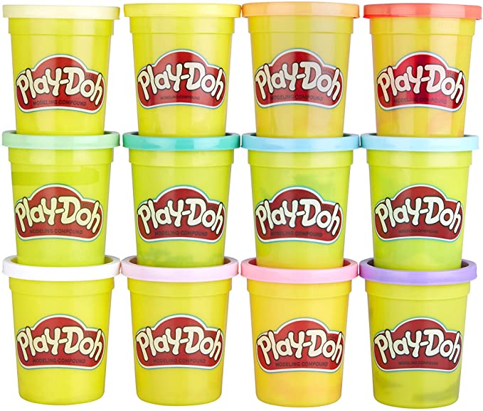 Play-Doh Bulk Colors 12-Pack of Non-Toxic Modeling Compound, 4-Ounce C –  AERii