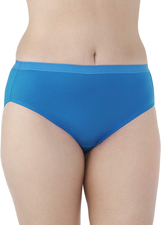 Buy Fruit of the Loom Women's Plus Size Fit for Me 4 Pack Microfiber Slip  Short Panties, Assorted, 10 at