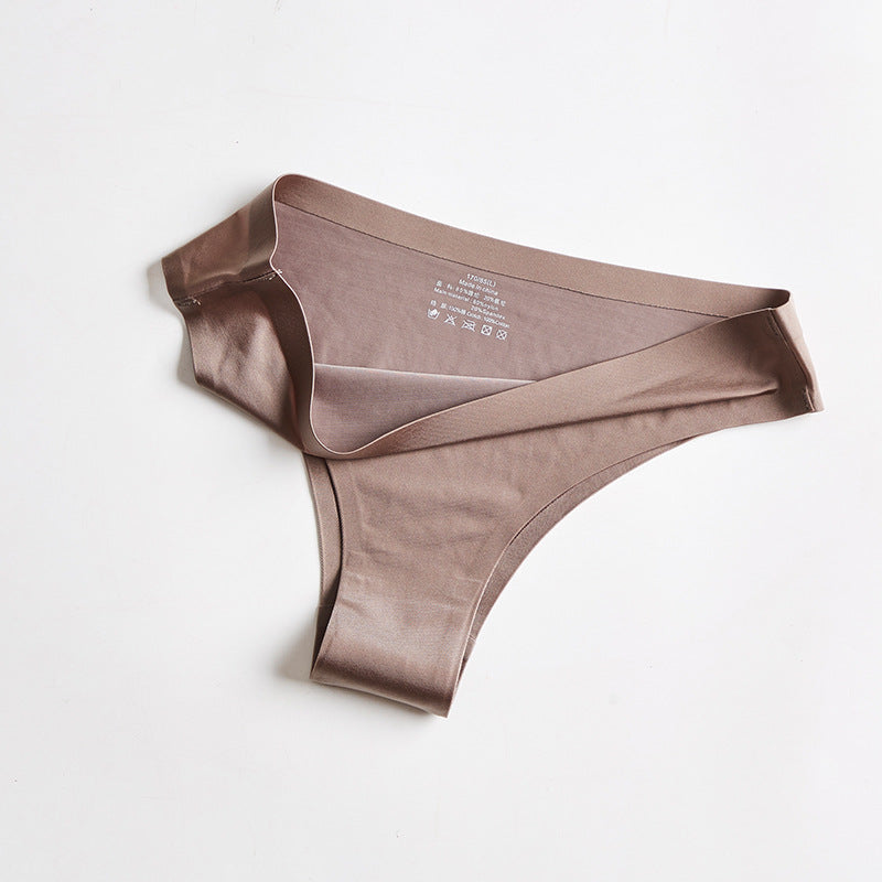 Thong Women's Ice Silk Seamless One-piece Panties