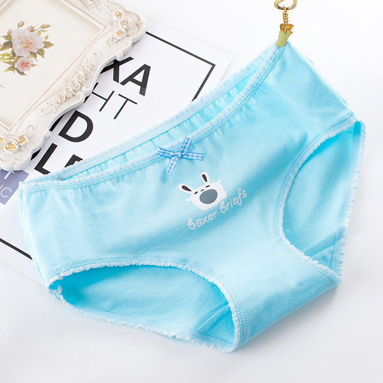 Mid-Waist Briefs Cotton Women's Panties