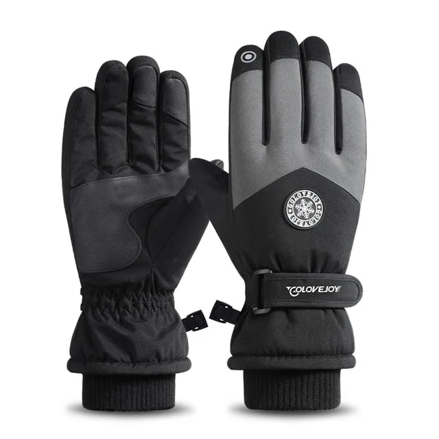 Ski Snowboard Gloves Waterproof wind-resistant Touchscreen, Fits Both Men & Women