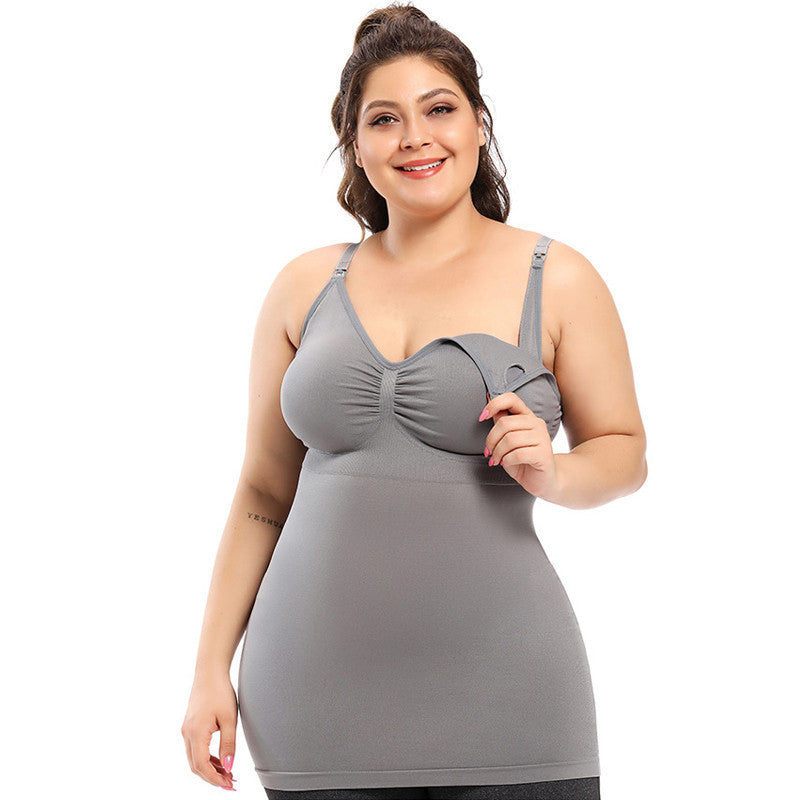 Maternity bra underwear with high elastic nursing vest