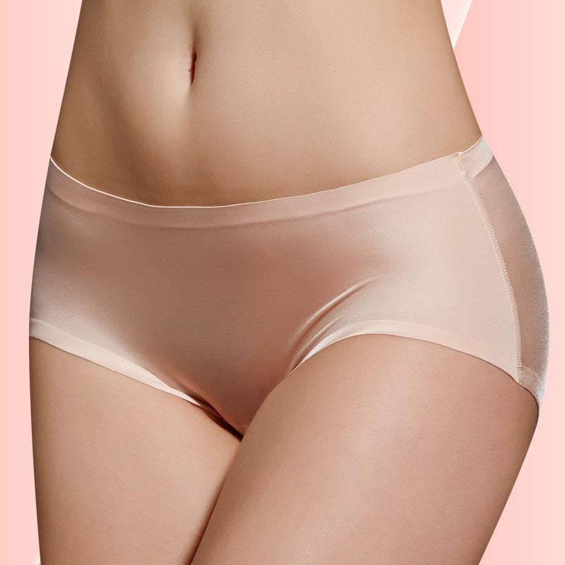 Solid Color Ice Silk Seamless Sexy Comfortable Panties