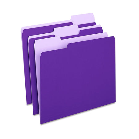 Staples Colored File Folders Letter Size Purple Durable 24 Pack
