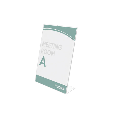 Deflecto Slanted Sign Holder Portrait 8.5 x 11 Insert Clear