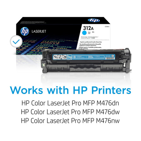 HP 312A Cyan Toner Cartridge for Color LaserJet Pro MFP M476