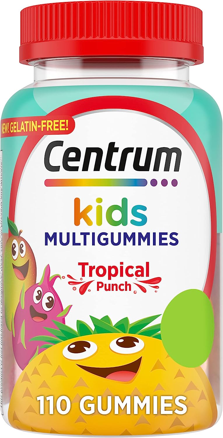 Centrum Kids' Organic Multivitamin Gummies, with Essential Nutrients for Immune Support, Muscle Function, and Brain Health