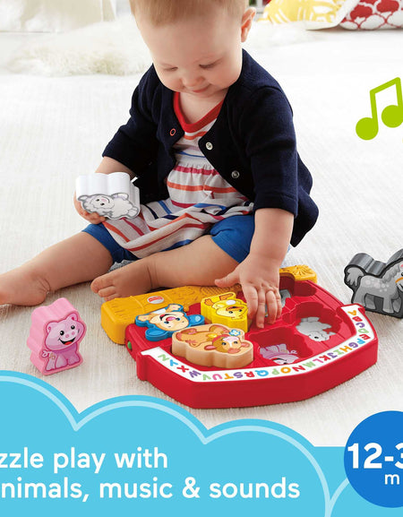 Fisher-Price Toddler Shape Sorting Toy Farm Animal Puzzle with Sounds