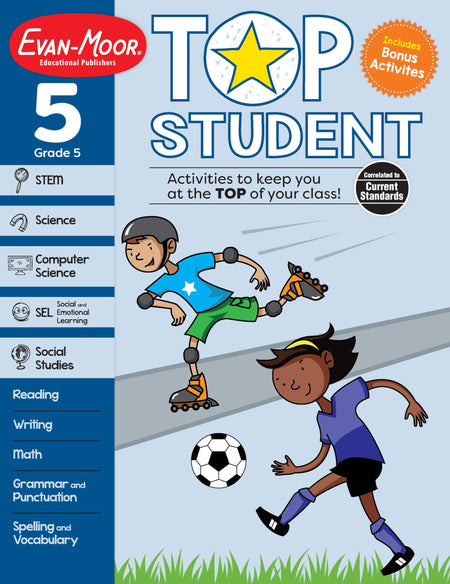 Evan-Moor Educational Publishers Evan-Moor Top Student Grade 5 Full-color Workbook with Stickers