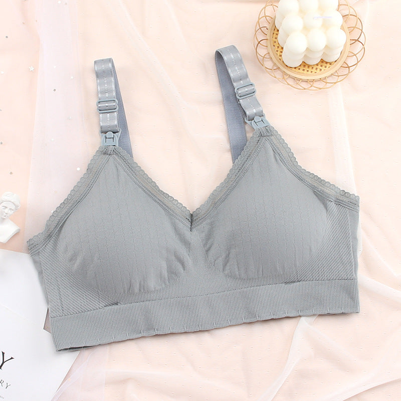 Wireless Maternity Nursing Underwear Front Buckle Bra