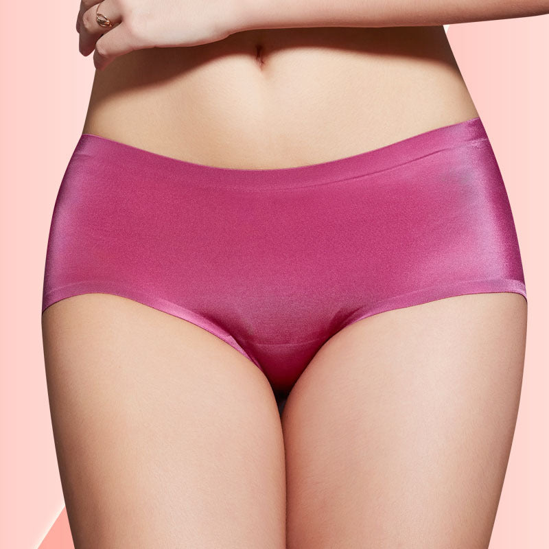 Solid Color Ice Silk Seamless Sexy Comfortable Panties
