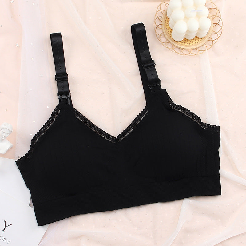 Wireless Maternity Nursing Underwear Front Buckle Bra