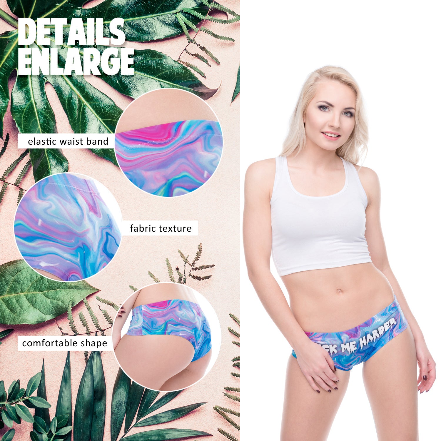 Printed Seamless Breathable Women's Panties