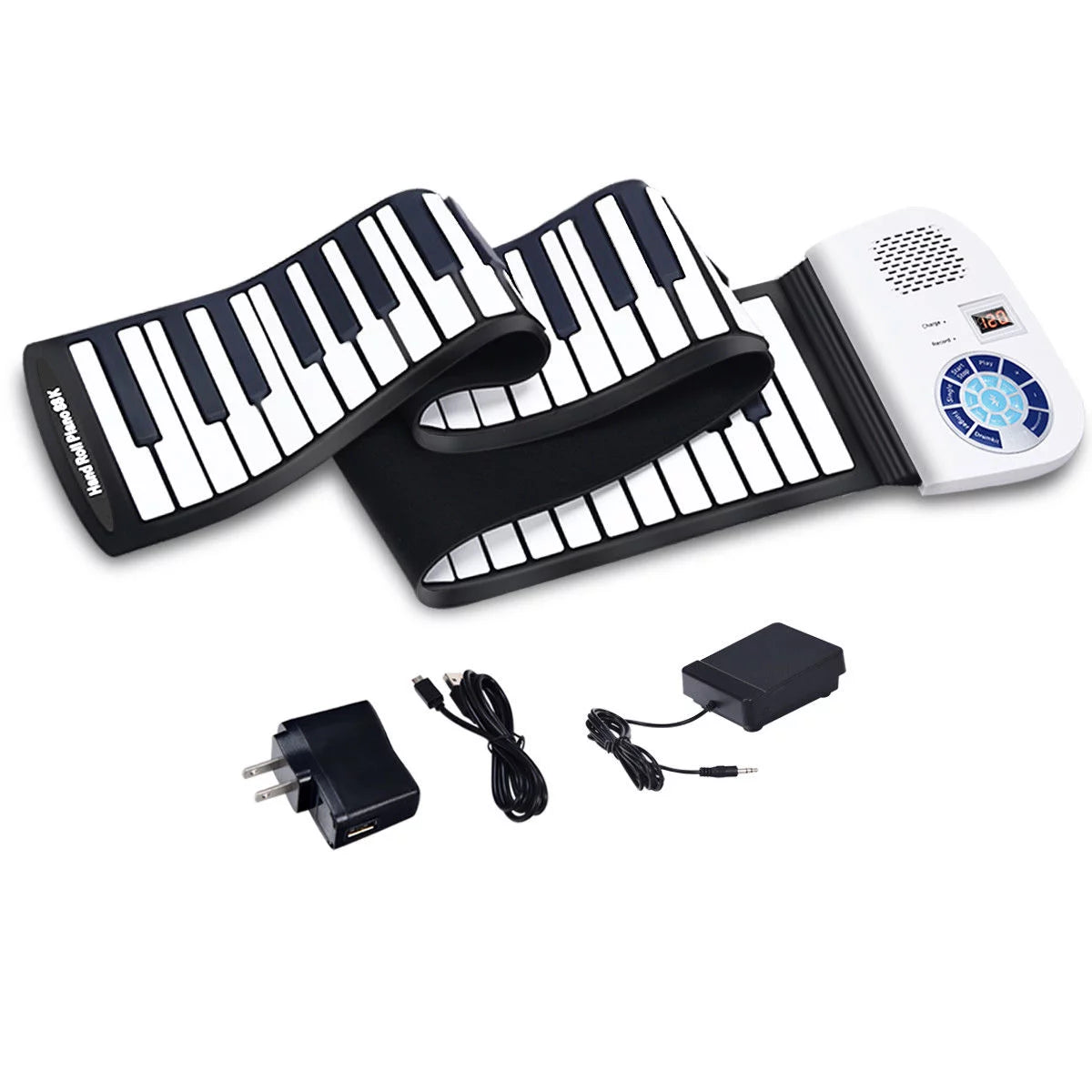 88 Key Electronic Roll Up Piano Silicone Keyboard