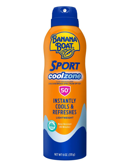 Sport Sunscreen Spray SPF 50, Clear Sunscreen Spray, Banana Boat Sunscreen Spray SPF 50, Oxybenzone Free Sunscreen, 6oz