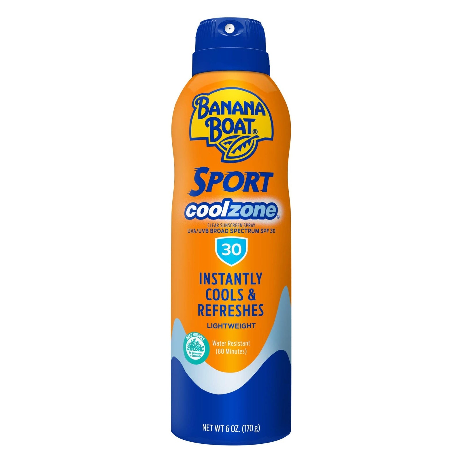 Sport Sunscreen Spray SPF 30, Clear Sunscreen Spray, Banana Boat Sunscreen Spray SPF 30, Oxybenzone Free Sunscreen, 6oz