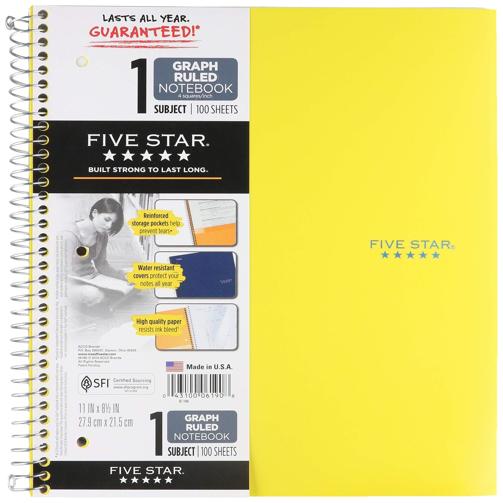 Five Star Notebook (100 Sheets)