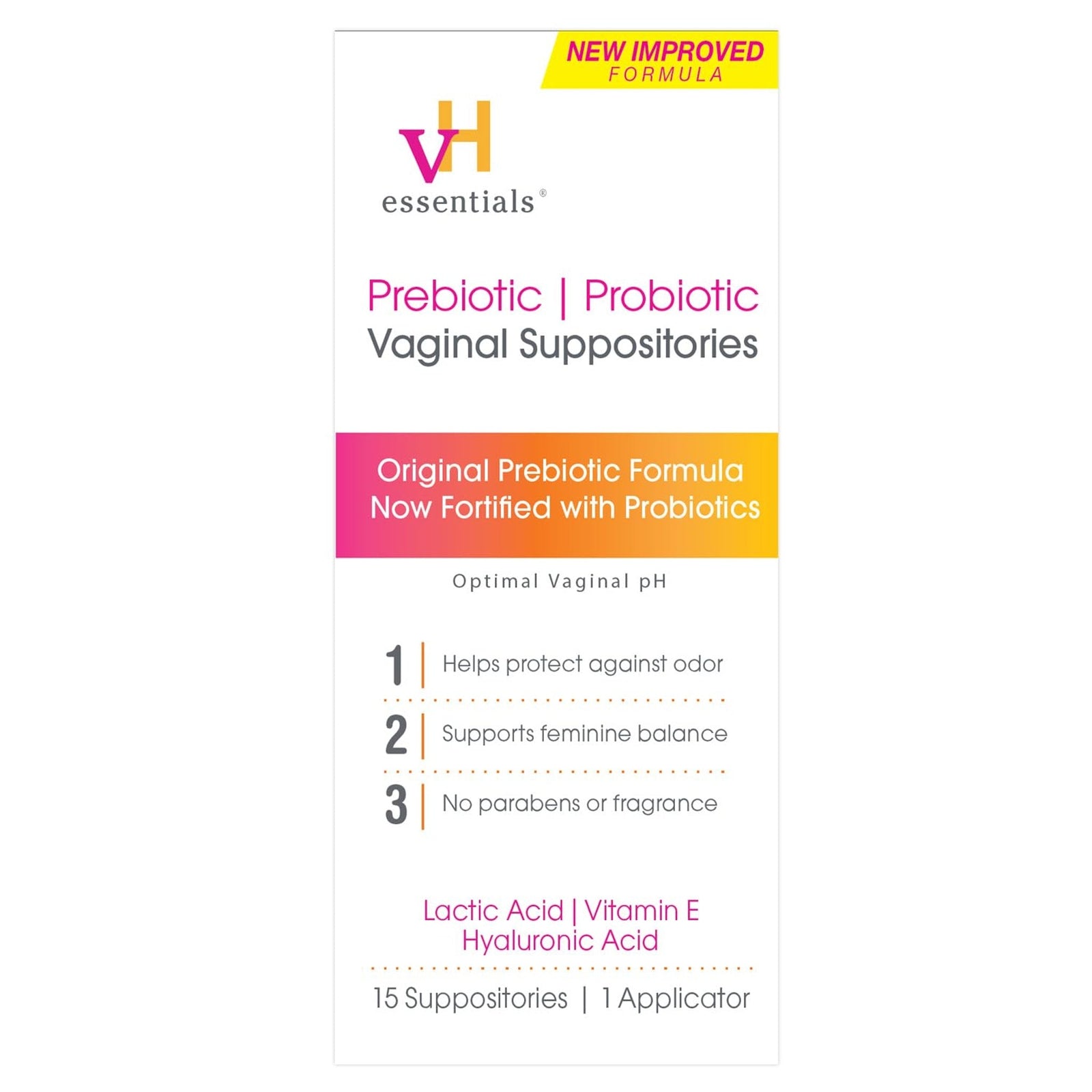 vH Essentials Suppositories (15 Count)