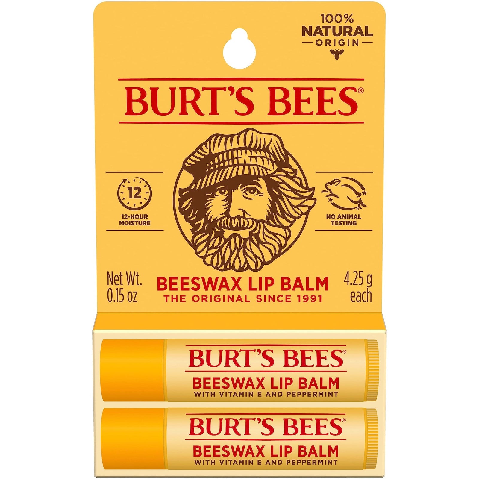 Burt's Bees Lip Balm (2 Tubes)