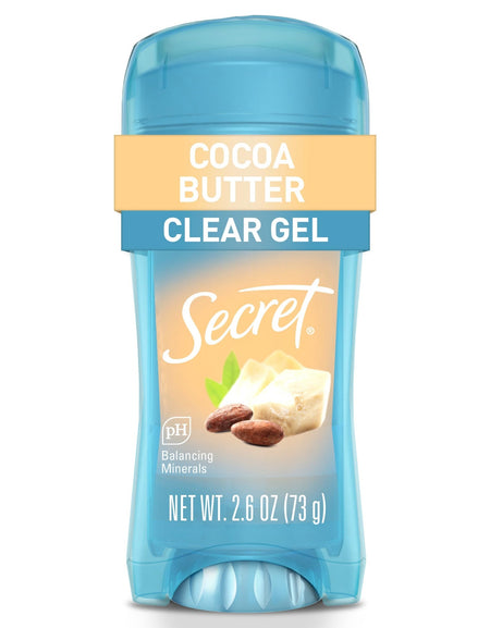 Secret Antiperspirant Deodorant Clear Gel Cocoa Butter (2.6 oz)