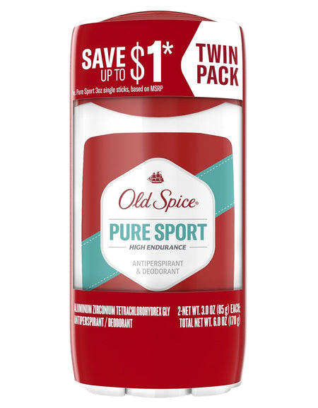 Old Spice High Endurance Deodorant Pure Sport (3 oz, Pack of 2)