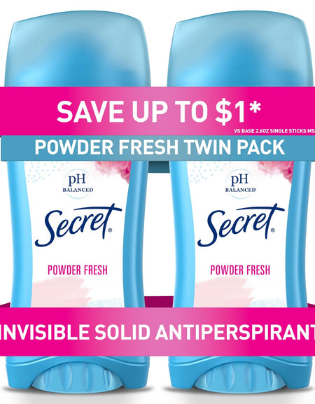 Secret Antiperspirant Deodorant Powder Fresh (2.6 oz, Pack of 2)