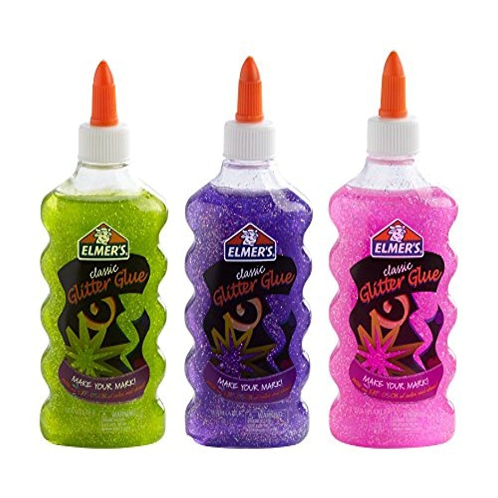 Elmer's Liquid Glitter Glue Assorted Colors (6 oz, Pack of 3)
