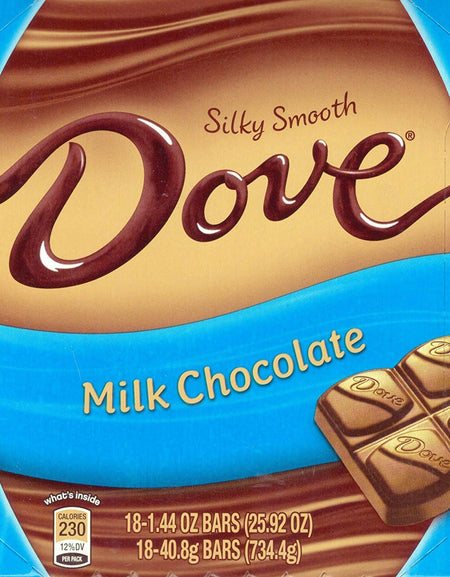 Dove Milk Chocolate Bars (Pack of 18)