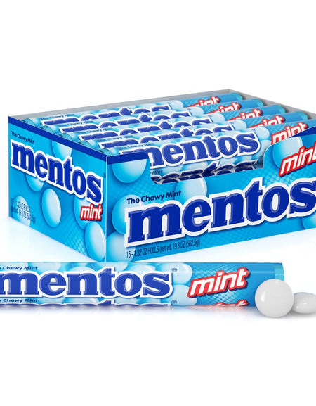 Mentos Mint Candy Rolls (14 count, Pack of 15)