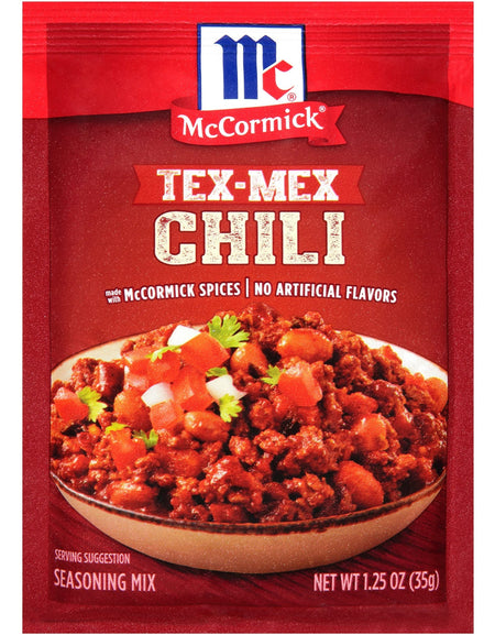 McCormick Tex-Mex Chili Seasoning Mix (1.25 oz, Pack of 12)
