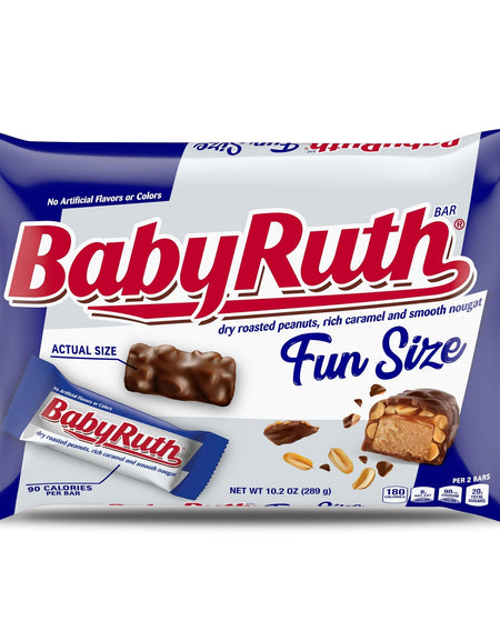 Baby Ruth Fun Size Candy Bars (10.2 oz, Pack of 12)