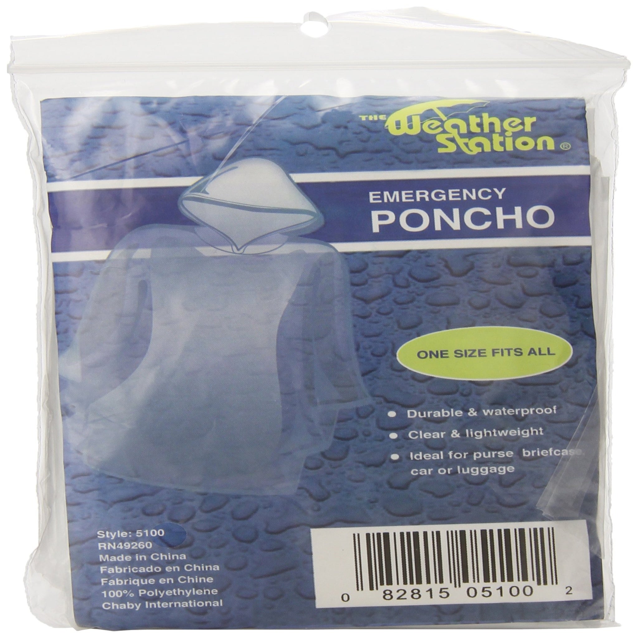 Weather Station Emergency Poncho (2 Pack)
