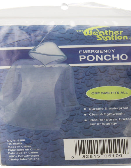 Weather Station Emergency Poncho (2 Pack)