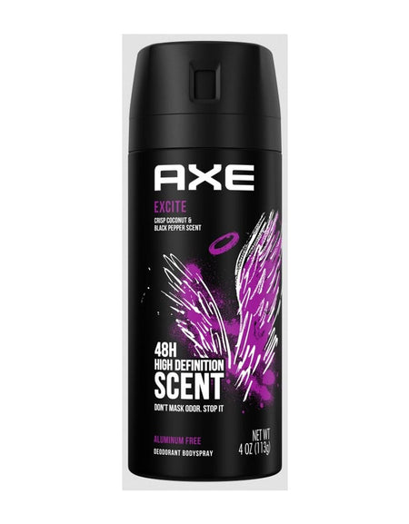 Axe Body Spray Excite (4 oz, Pack of 12)