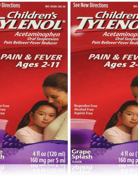 Children's Tylenol Grape Splash (4 oz, 2 Pack)