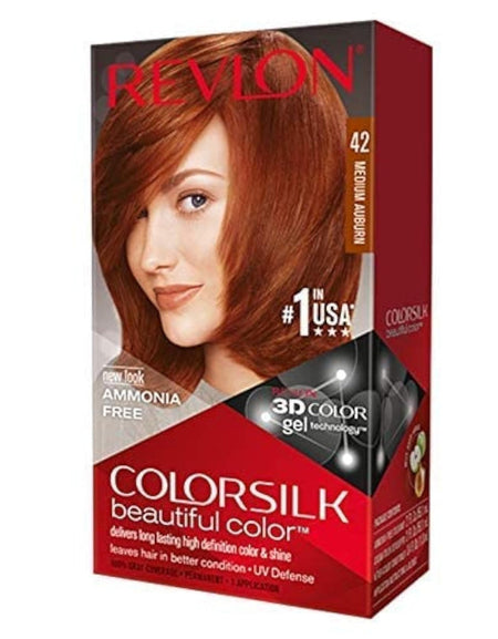 Revlon ColorSilk Hair Color Medium Auburn (Pack of 6)