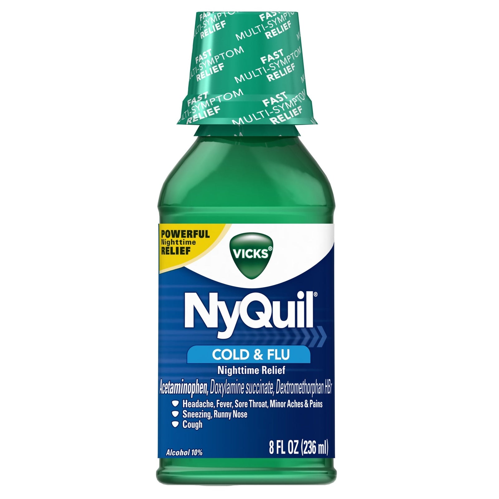 Vicks NyQuil Nighttime Relief Original (8 fl oz, Pack of 12)