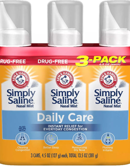 Simply Saline Nasal Mist (4.25 oz, Pack of 3)