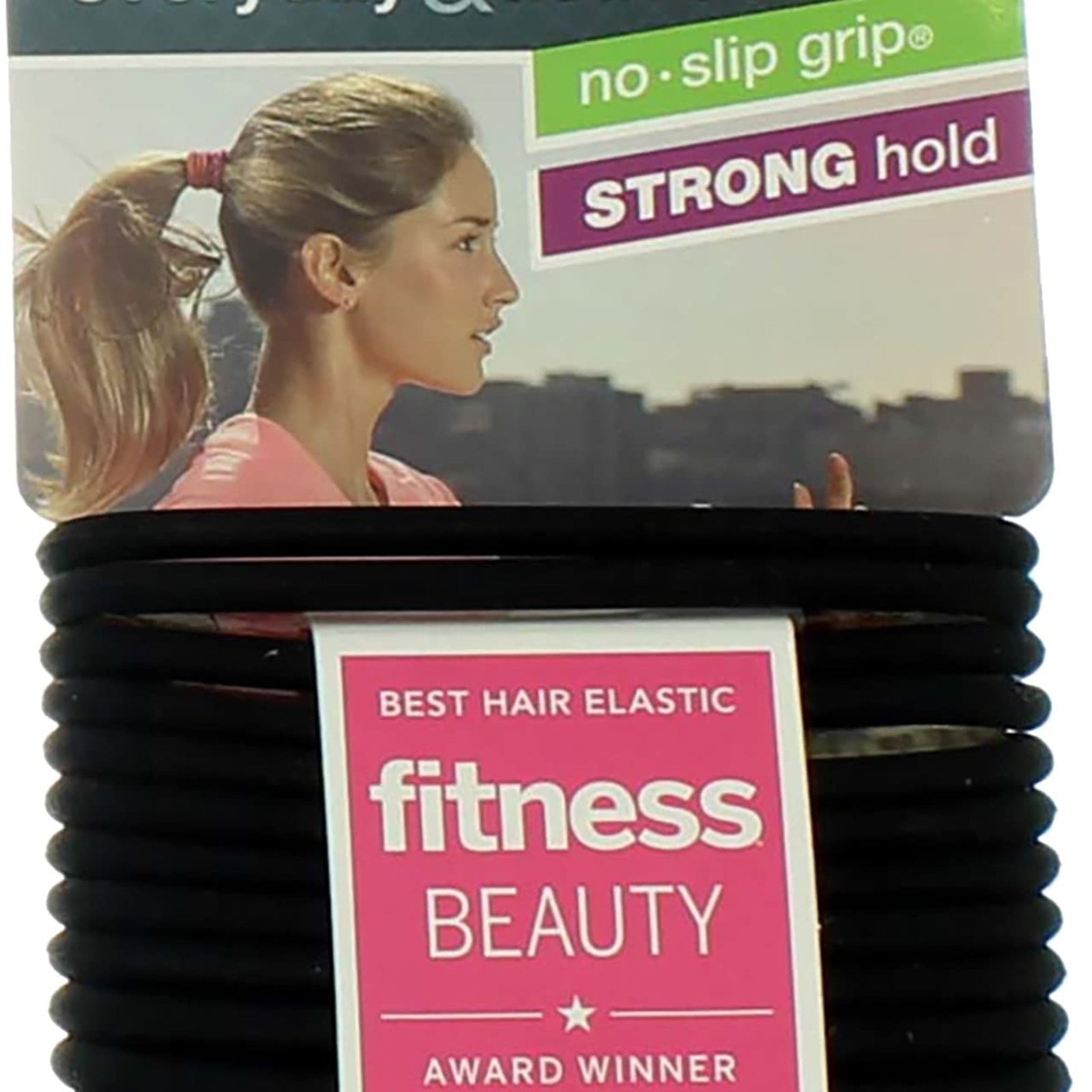 Scunci No-Slip Hair Ties - Black (Pack of 2)