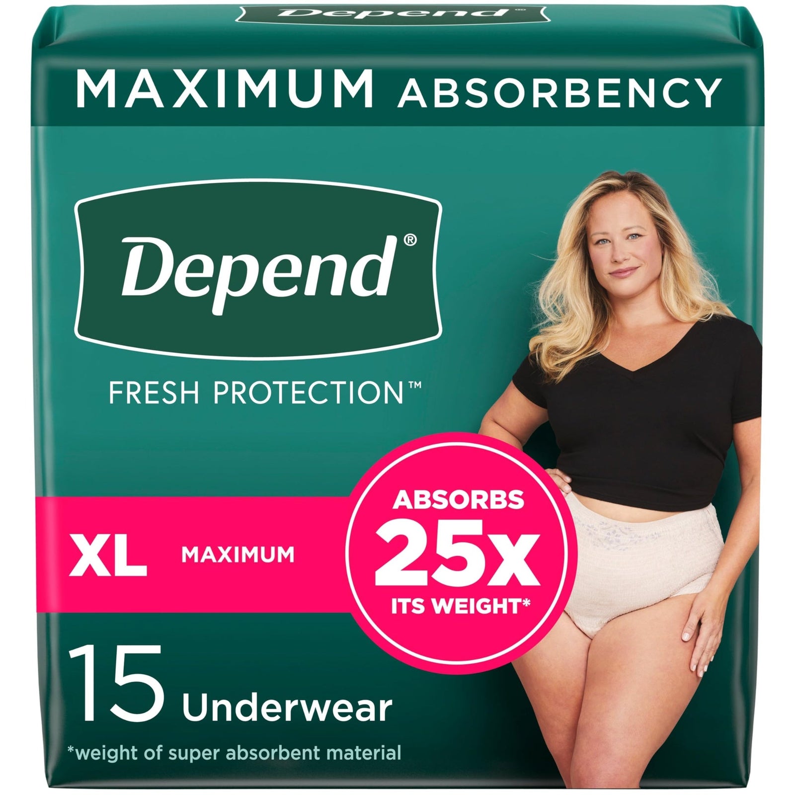 Depend Women's Bladder Leak Underwear - XL (15 ct)