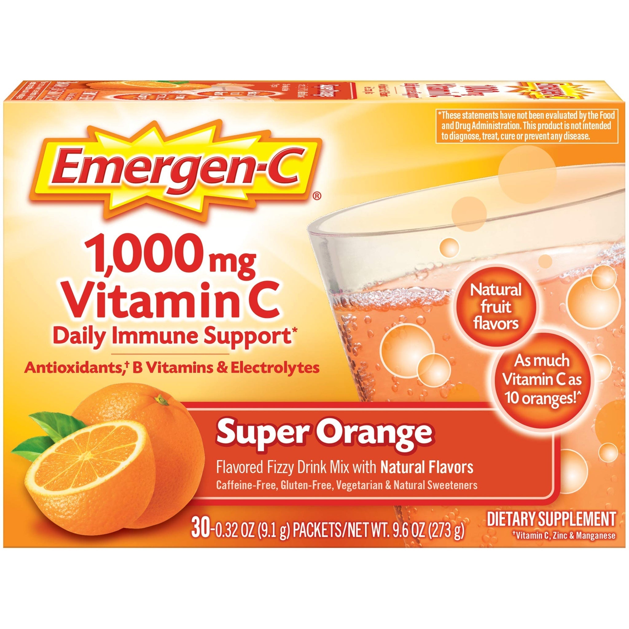 Emergen-C Vitamin C Powder - Super Orange (30 ct)