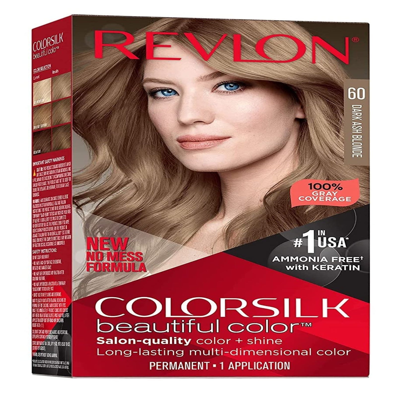 Revlon Colorsilk #60 Dark Ash Blonde (Pack of 2)