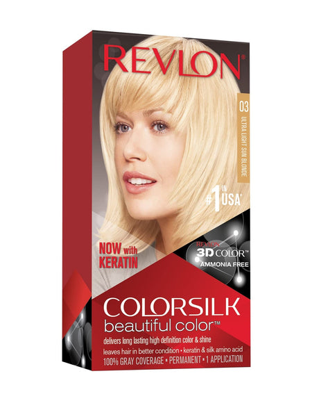 Revlon Colorsilk Hair Color #03 Ultra Light Sun Blonde (Pack of 2)