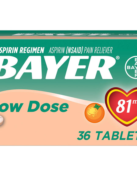 Bayer Children's Aspirin - Orange Chewable (36 ct, 81 mg)