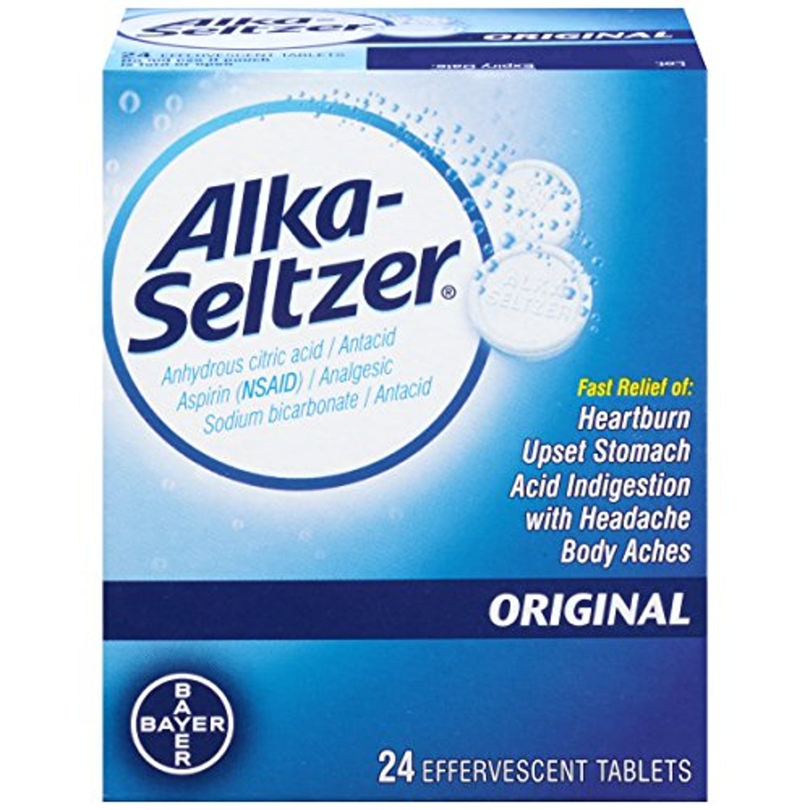 Alka-Seltzer Original Tablets (24 Count, Pack of 6)
