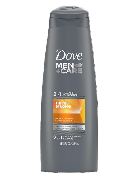 Dove Men+Care 2in1 Shampoo + Conditioner (12 oz, Pack of 2)