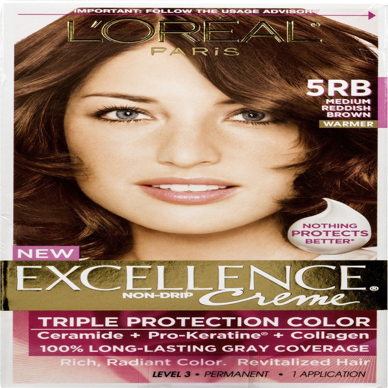 L'Oréal Excellence Creme Hair Color Medium Reddish Brown (Pack of 4)