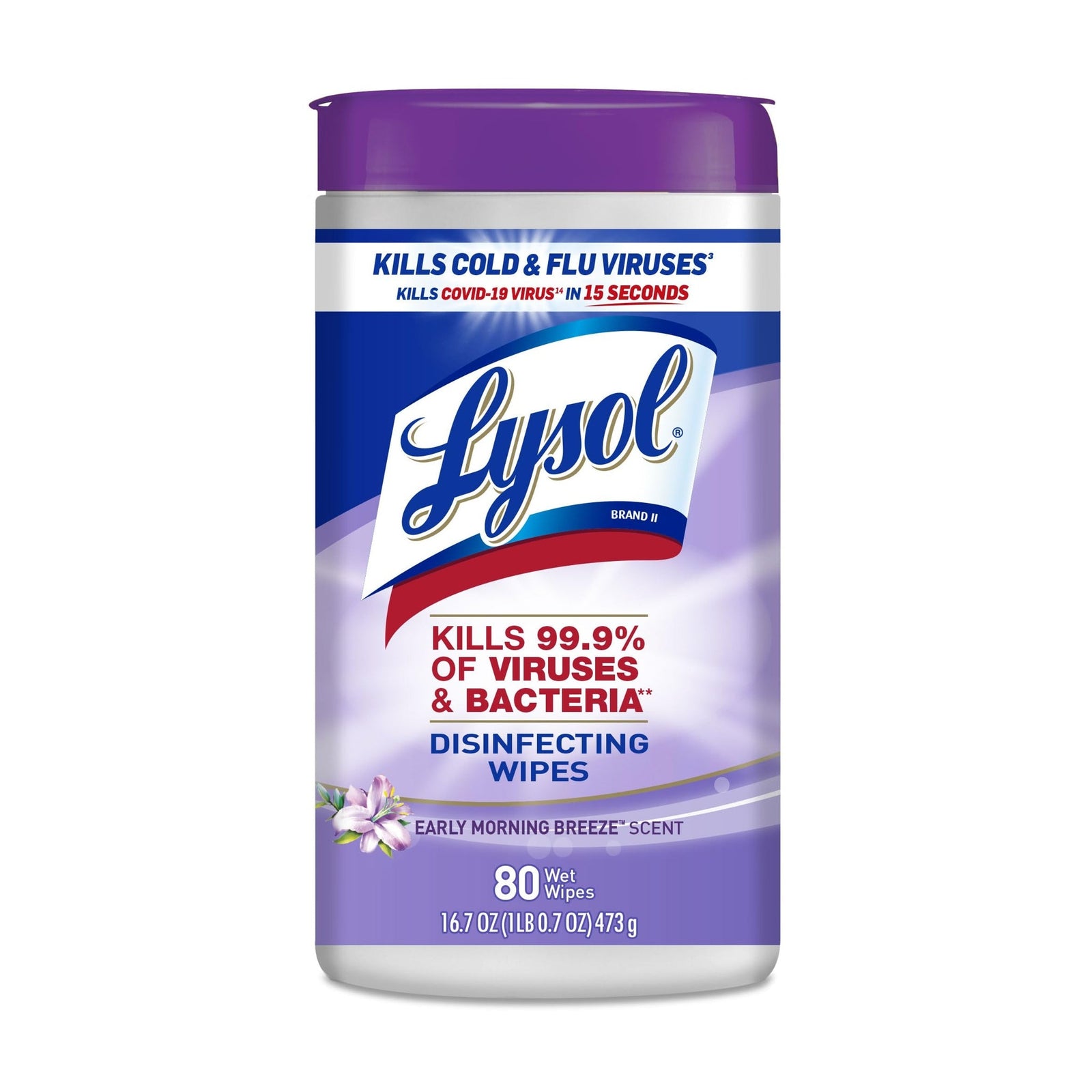 Lysol Disinfectant Wipes Early Morning Breeze (80 Count)
